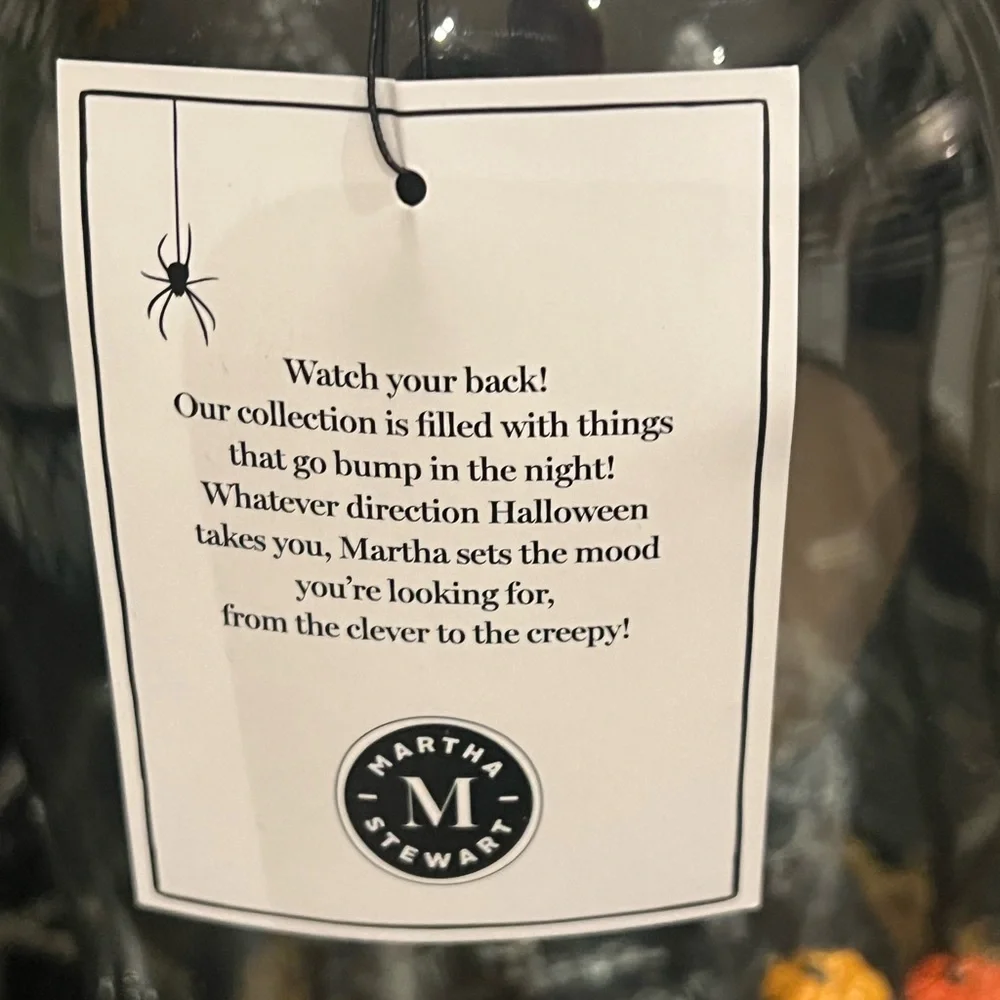 Martha Stewart Halloween Haunted House Light Up LED Glass Cloche Pumpkins New - Picture 14 of 15